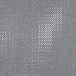 Baumwollpopeline 2mm Punkte - kieselgrau