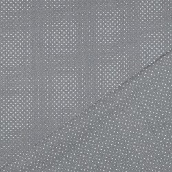 Baumwollpopeline 2mm Punkte - kieselgrau