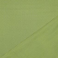 Baumwollpopeline 2mm Punkte - kiwi