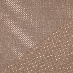 Baumwollpopeline 2mm Punkte - dunkelsand