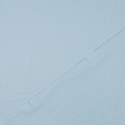 Baumwollpopeline 2mm Punkte - hellblau