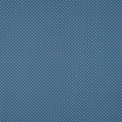 Baumwollpopeline 2mm Punkte - jeansblau
