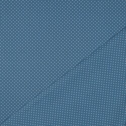Baumwollpopeline 2mm Punkte - jeansblau
