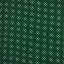 Baumwollpopeline 2mm Punkte - dunkelwaldgrün