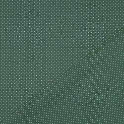 Baumwollpopeline 2mm Punkte - dunkelwaldgrün