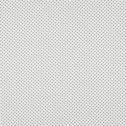 Baumwollpopeline 2mm Punkte - weiss/schwarz