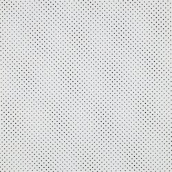 Baumwollpopeline 2mm Punkte - weiss/dunkelblau