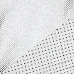 Baumwollpopeline 2mm Punkte - weiss/dunkelblau