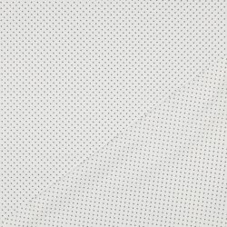 Baumwollpopeline 2mm Punkte - weiss/grau