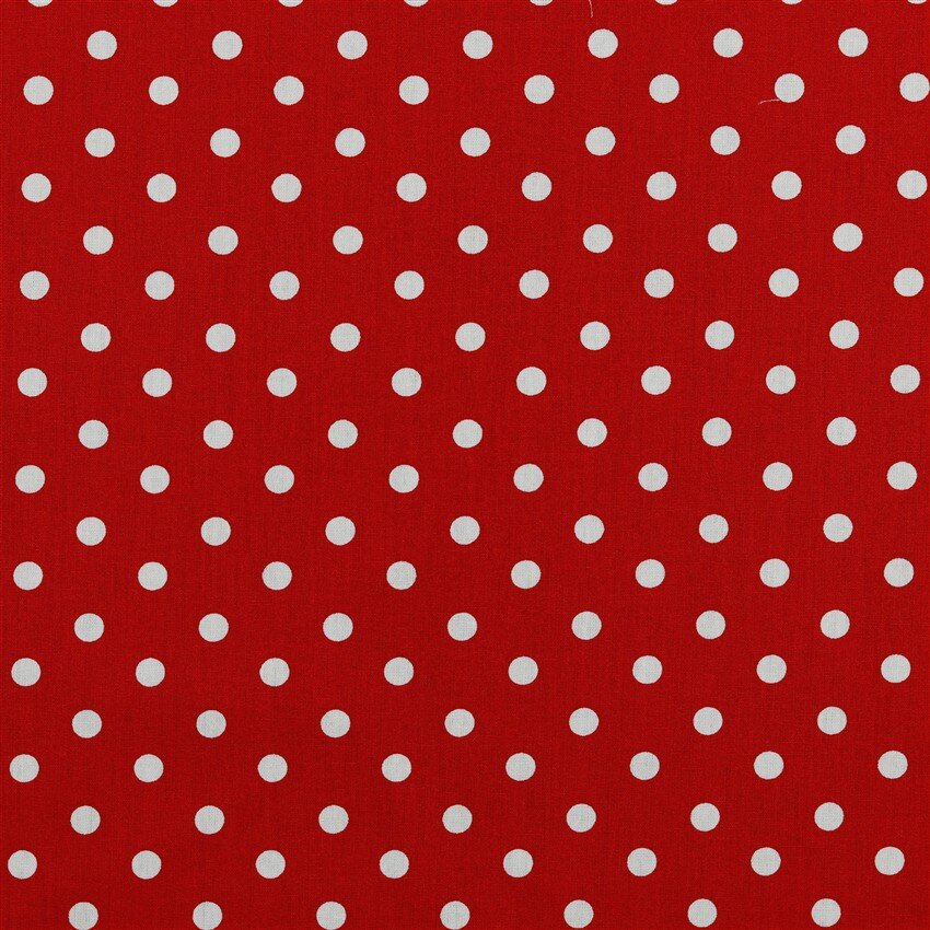 Baumwollpopeline 8mm Punkte - rot