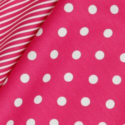 Baumwollpopeline 8mm Punkte - pink