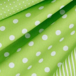 Baumwollpopeline 8mm Punkte - limette