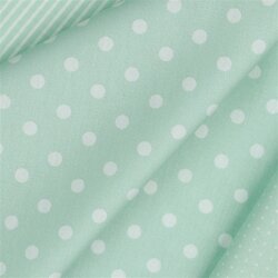 Baumwollpopeline 8mm Punkte softmint