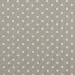Baumwollpopeline 8mm Punkte - sand