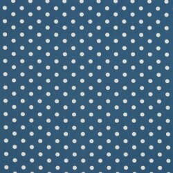 Baumwollpopeline 8mm Punkte - jeansblau