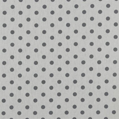 Baumwollpopeline 8mm Punkte - weiss/grau