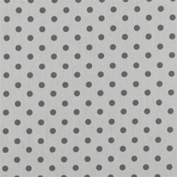 Baumwollpopeline 8mm Punkte - weiss/grau