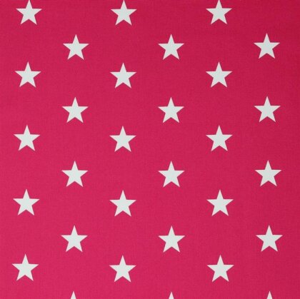 Baumwollpopeline 33mm Sterne - pink