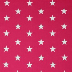 Baumwollpopeline 33mm Sterne - pink