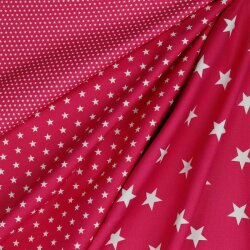 Baumwollpopeline 33mm Sterne - pink