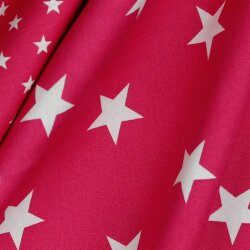 Baumwollpopeline 33mm Sterne - pink