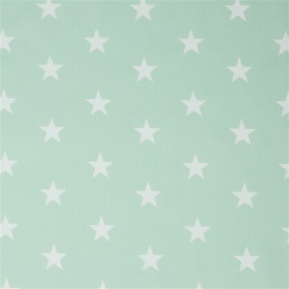 Baumwollpopeline 33mm Sterne - softmint