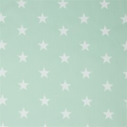 Baumwollpopeline 33mm Sterne - softmint
