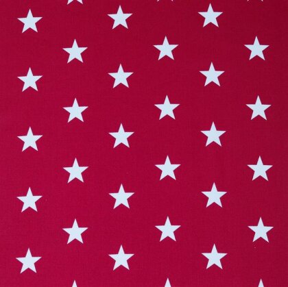 Baumwollpopeline 33mm Sterne - dunkelpink