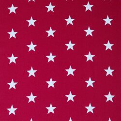 Baumwollpopeline 33mm Sterne - dunkelpink
