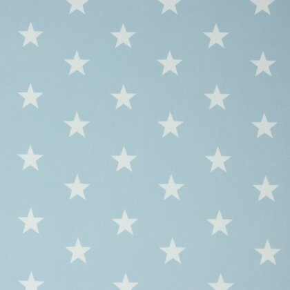 Baumwollpopeline 33mm Sterne - hellblau