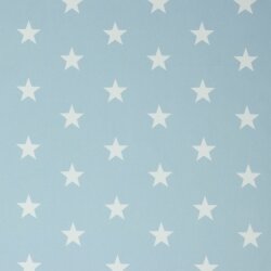 Baumwollpopeline 33mm Sterne - hellblau