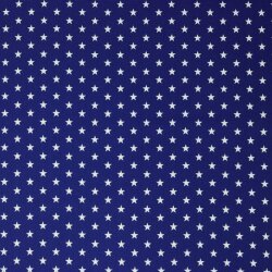 Baumwollpopeline 10mm Sterne - kobaltblau