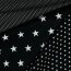 Baumwollpopeline 4mm Sterne - schwarz