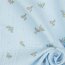 Musselin Blumen - hellblau