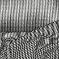 Jacquard Viskose Hahnentritt - schwarz/weiss