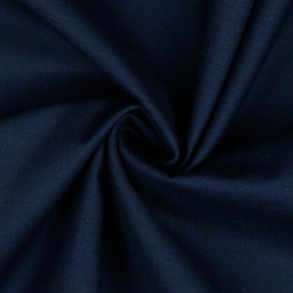 Baumwollsatin Stretch *Vera* - dunkelblau