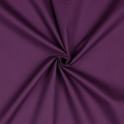 Baumwollpopeline *Vera* Uni - aubergine