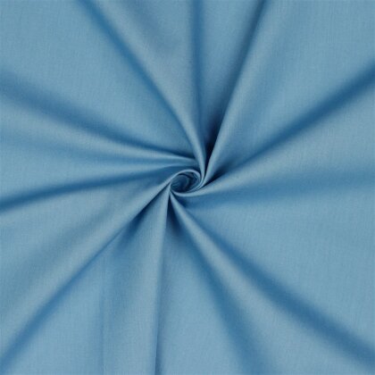 Baumwollpopeline *Vera* Uni - schattenblau