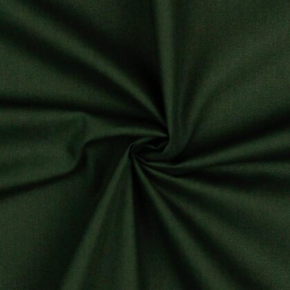 Baumwollpopeline *Vera* Uni - dunkeltannengrün