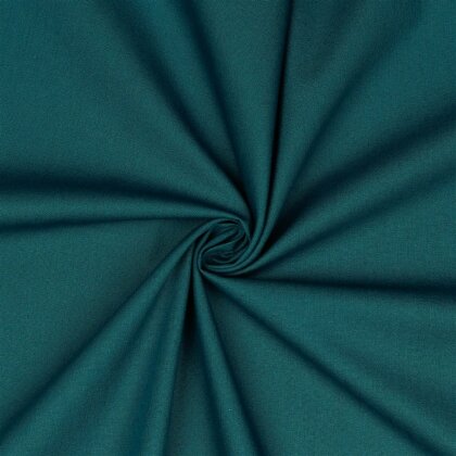 Baumwollpopeline *Vera* Uni - pfauenblau