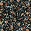 Rippenjersey Digital Blumen - dunkelblau