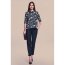 Bambus Jersey Blumen - schwarz