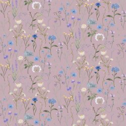 Canvas Digital WiesenBlumen - altrosa
