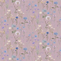 Canvas Digital WiesenBlumen - altrosa