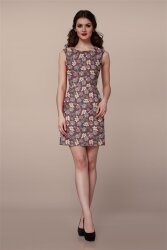 Viskose Jersey Blumen - schwarz