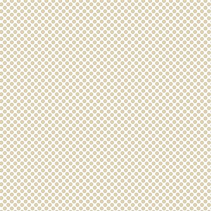 Baumwollpopeline mini Kreise - weiss/gelb