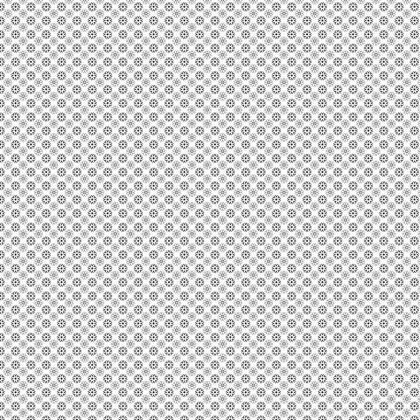 Baumwollpopeline mini Blüten - weiss/schwarz