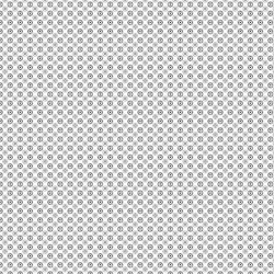 Baumwollpopeline mini Blüten - weiss/schwarz