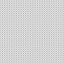 Baumwollpopeline mini Blüten - weiss/schwarz