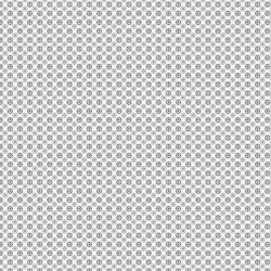 Baumwollpopeline mini Blüten - weiss/schwarz